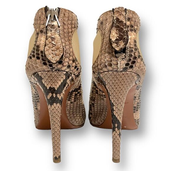 ALAÏA PARIS Mesh & Genuine Snakeskin Print Ankle Booties |Size: EU38| - Picture 5 of 12